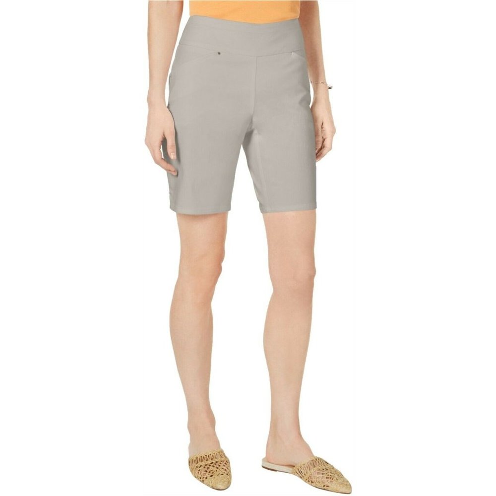 INC Women's Curvy Mid Rise Casual Bermuda Toad Stool Shorts Size 0 $49 DesireBuy